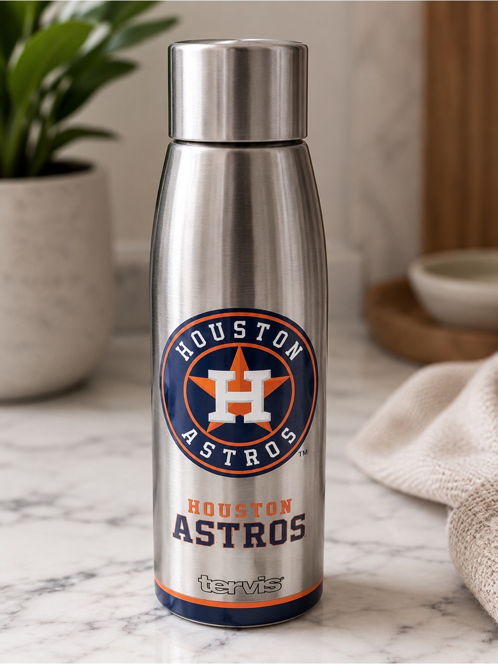 Tervis Houston Astros Stainless Steel Insulated Bottle - Silver/Orange/Navy